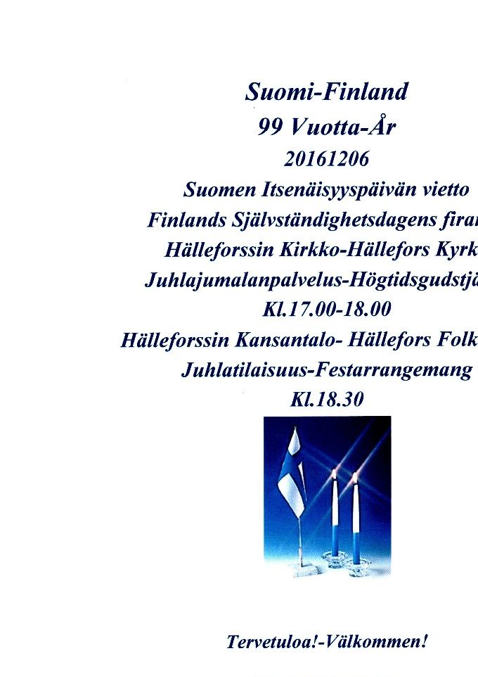 Itsenäisyyspäivän vietto-Självständighetsdagens firande